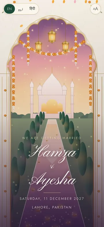 Eastern template on a phone
